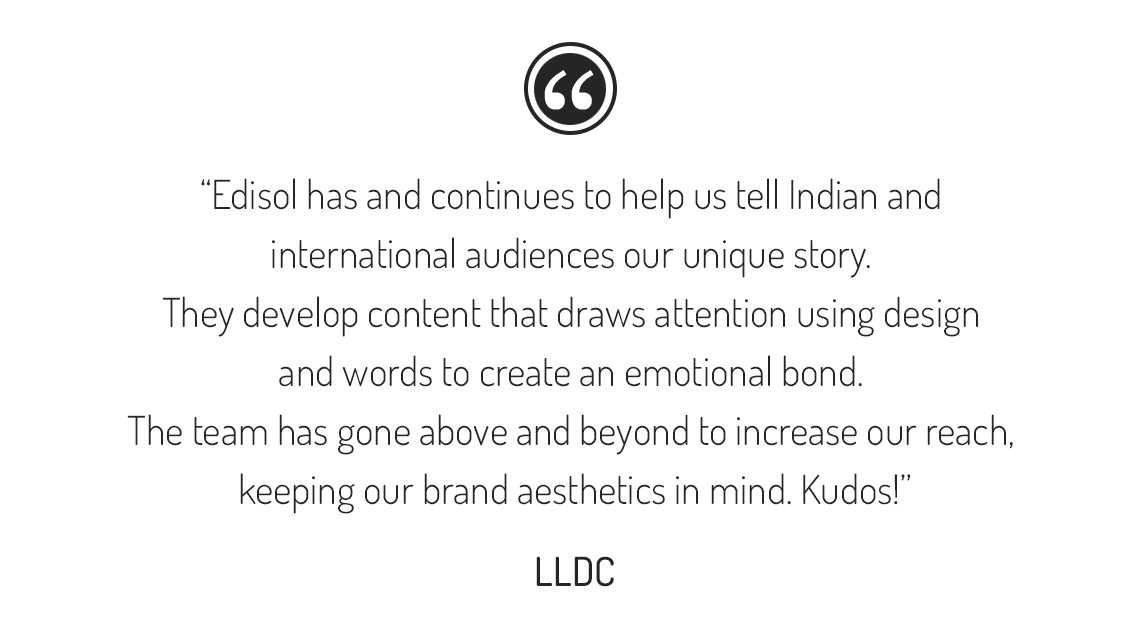 LLDC testimonial: brand story, content and design services