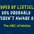 9 types of listicles you probably weren’t aware of!